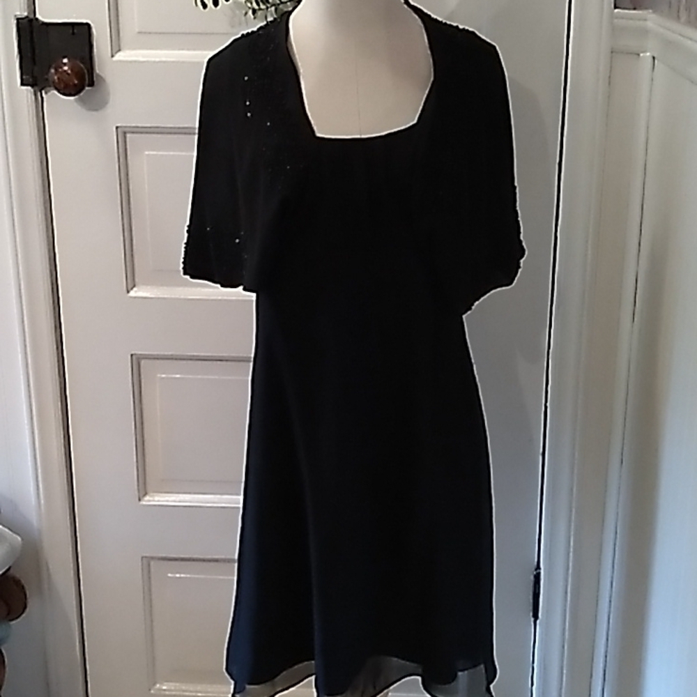 K petite collection black dress set nwt